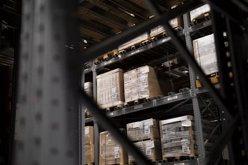 Warehouse inventory prepared for distribution and staffing support